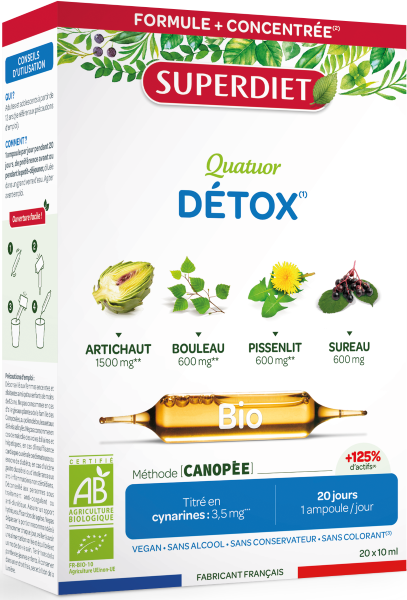 Quatuor drainage bio (pissenlit, sureau, bouleau, artichaut) - 1