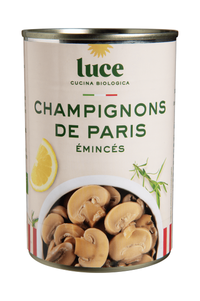 Champignons de paris émincés bio - 1